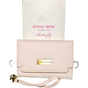 Hanae Mori Paris NWT vintage Pale Pink color /Wristlet wallet 🩷
